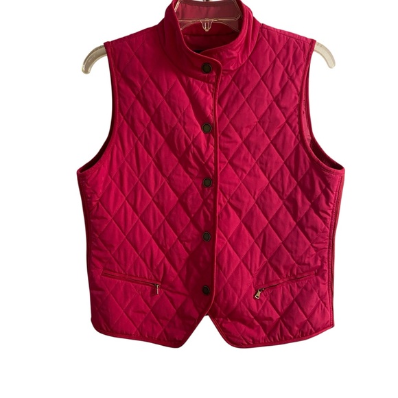 Talbots Jackets & Blazers - Talbots Petites Hot Pink Quilted Shell Vest Medium petite